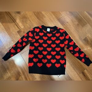 Charming Heart Patterned Sweater for Kids